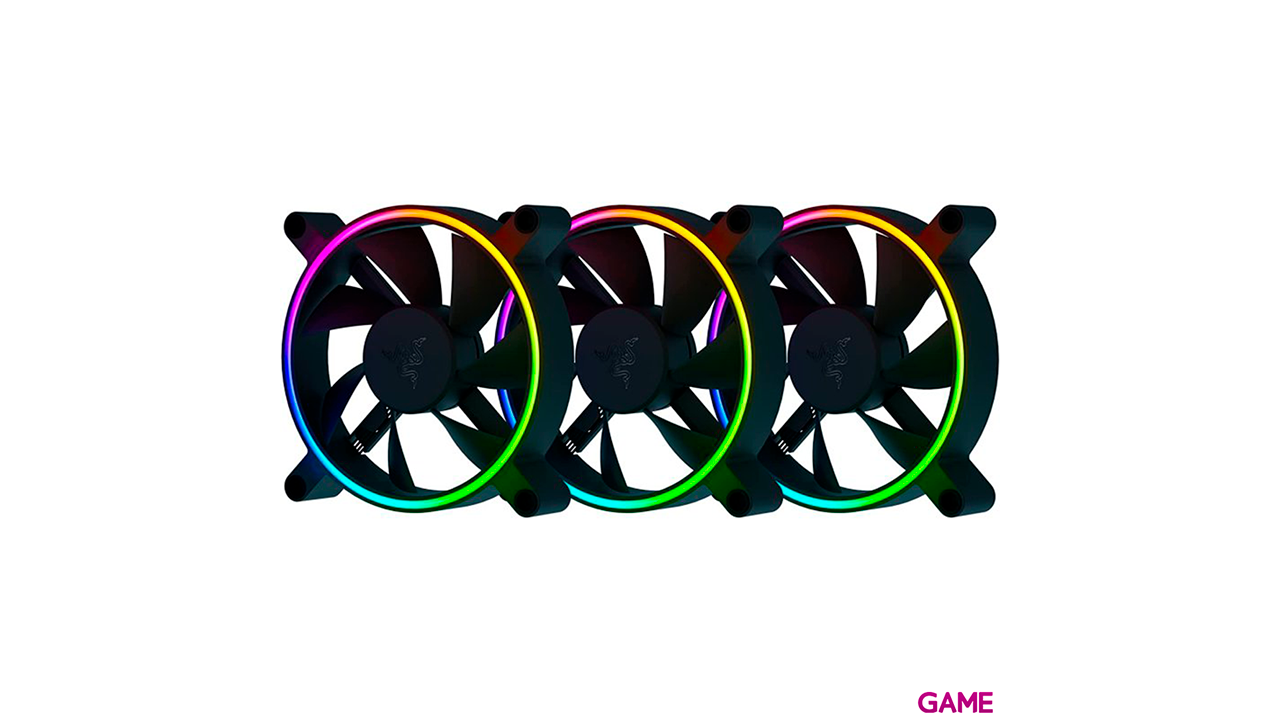 Razer Kunai Chroma 12cm Negro 3uds - Ventilador-0