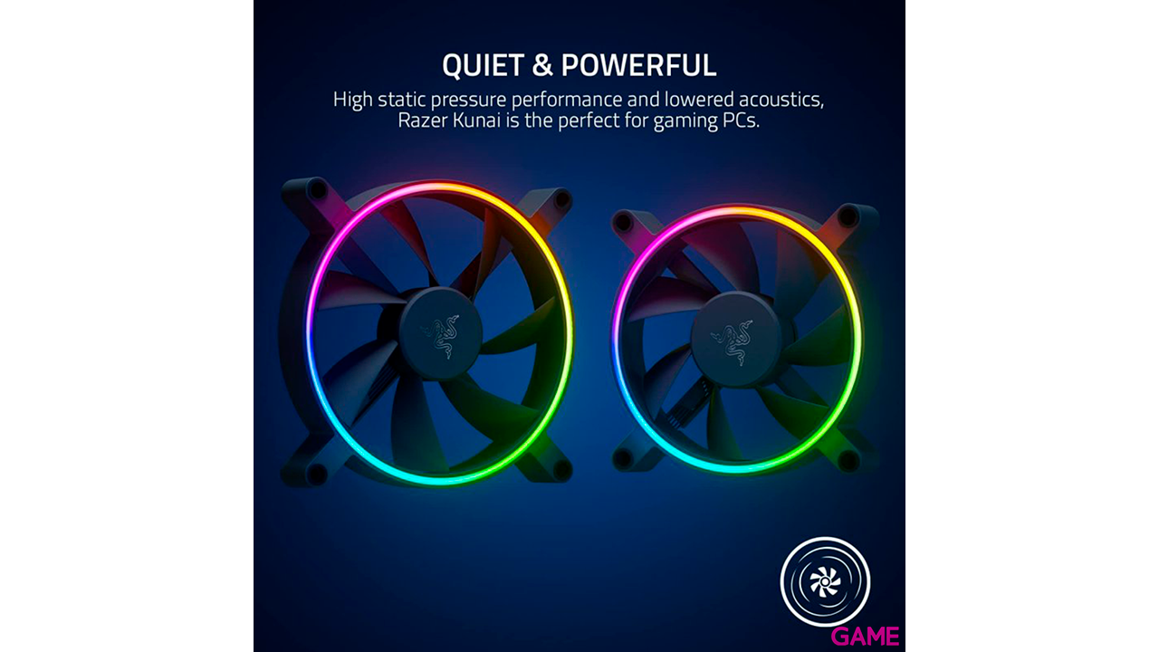 Razer Kunai Chroma 12cm Negro 3uds - Ventilador-4