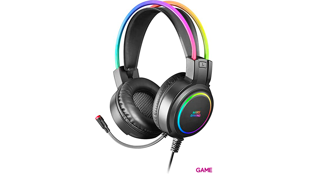 Mars Gaming MHRGB Gaming RGB + Micro Flexible Negro - Auriculares Gaming-0