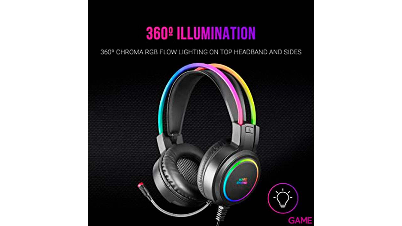 Mars Gaming MHRGB Gaming RGB + Micro Flexible Negro - Auriculares Gaming-1