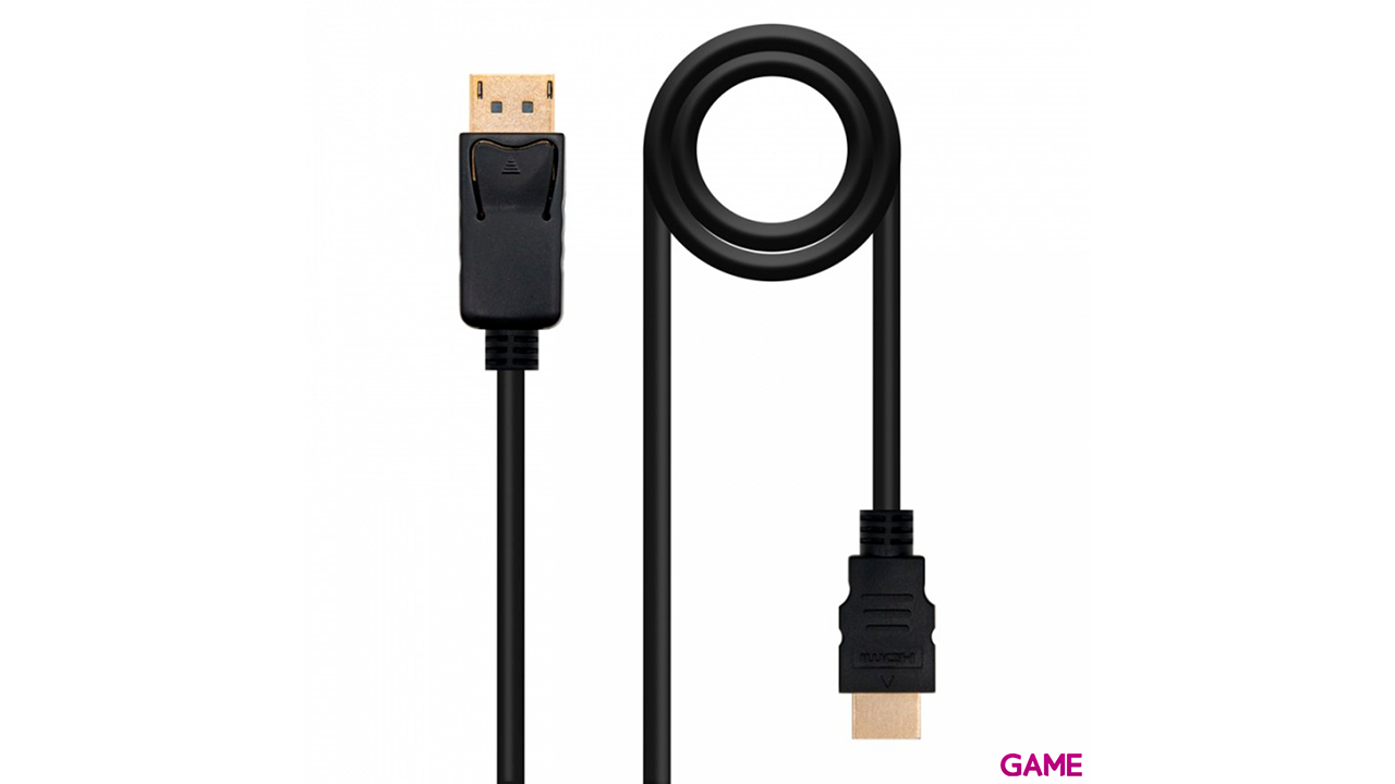 Nanocable Conversor Display Port a HDMI 0.5m Negro - Cable-0