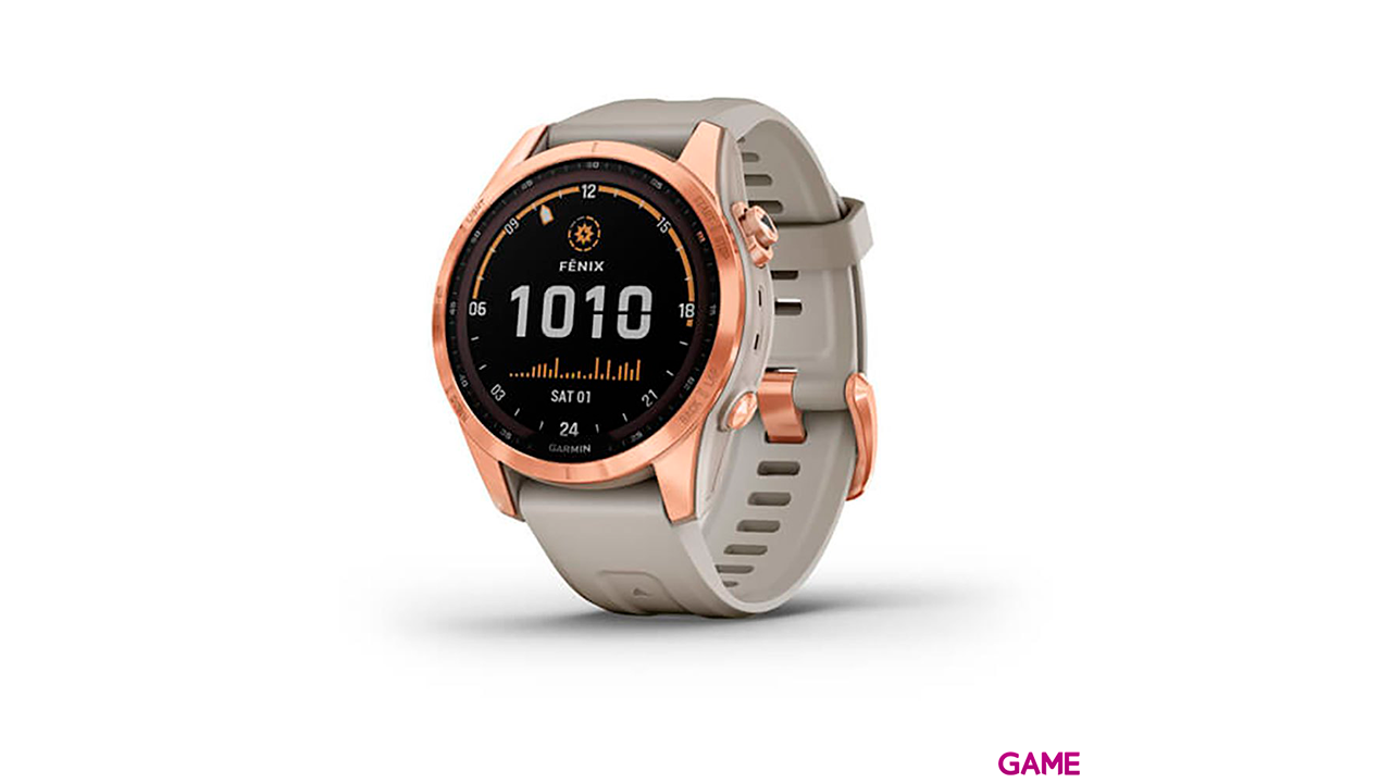 Garmin Fenix 7S Solar 42 mm MIP GPS Oro Rosa - Reloj Inteligente-0