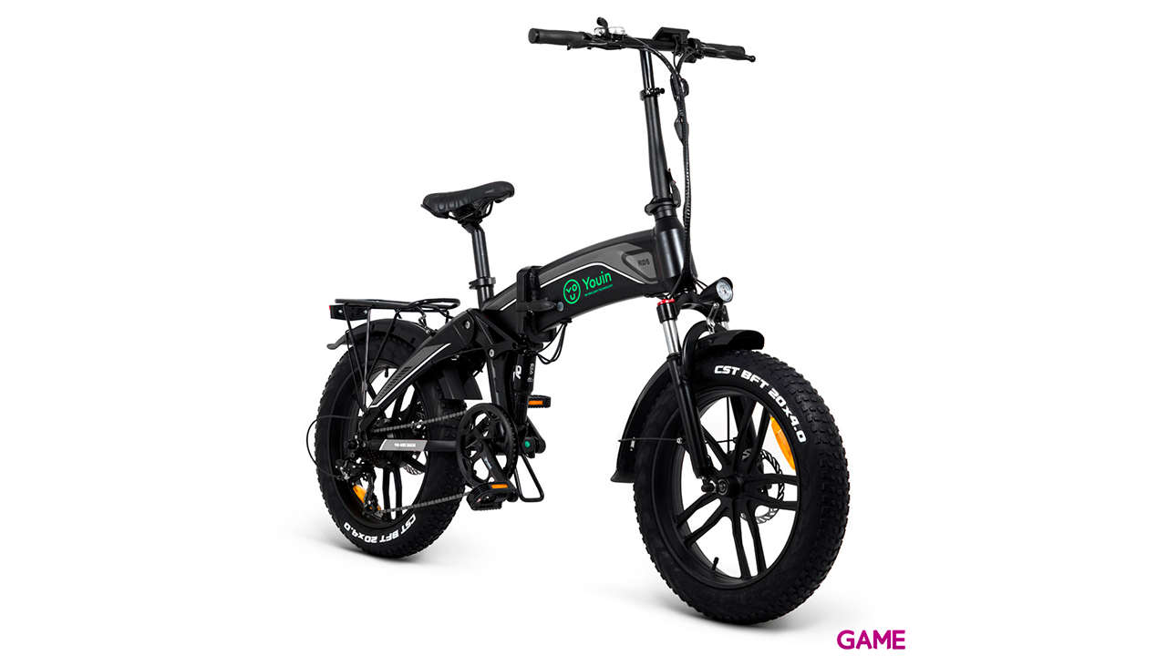 Youin You-Ride Dakar Urban Fat 20´´ Negro Gris - Bicicleta Electrica-0