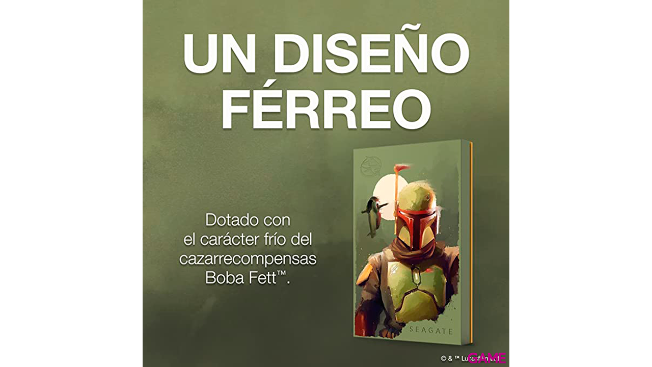 Seagate Firecuda Game Drive 2TB Star Wars Boba Fet Special Edition - Disco Duro externo-2
