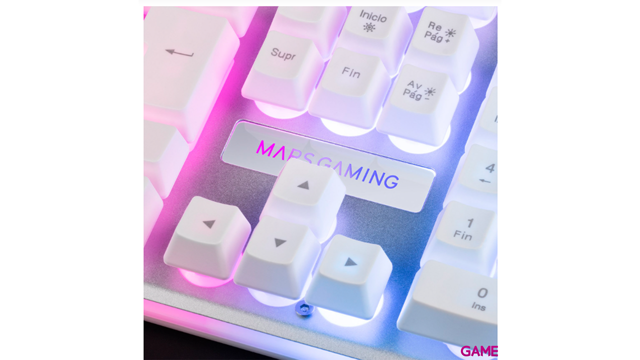 Mars Gaming MK220W Gaming H-Mech FRGB Rainbow y Halo - Antighosting Blanco - Teclado Gaming-1