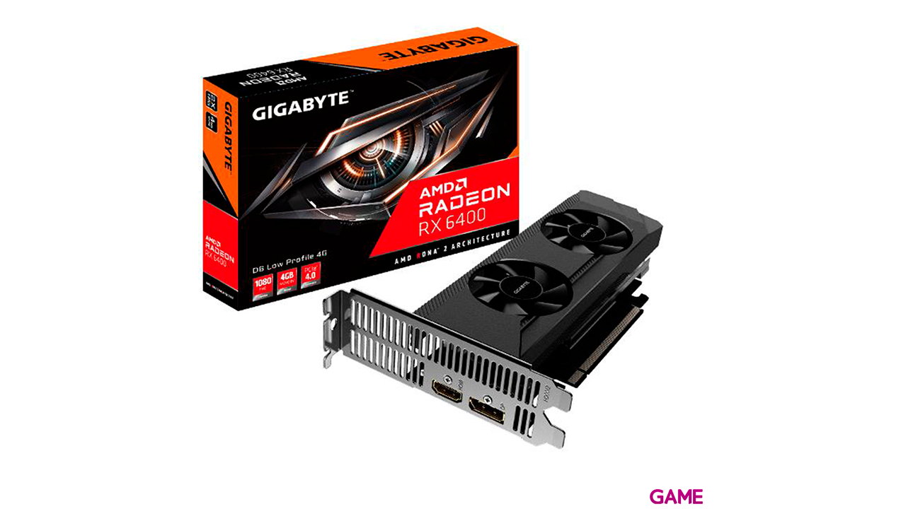 Gigabyte Radeon RX 6400 D6 Low 4GB GDDR6 - Tarjeta Grafica Gaming-0