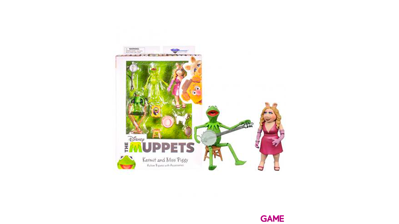 Blister 2 figuras Action Kermit y Miss Piggi Best Of Serie 1 Muppets 13cm-0