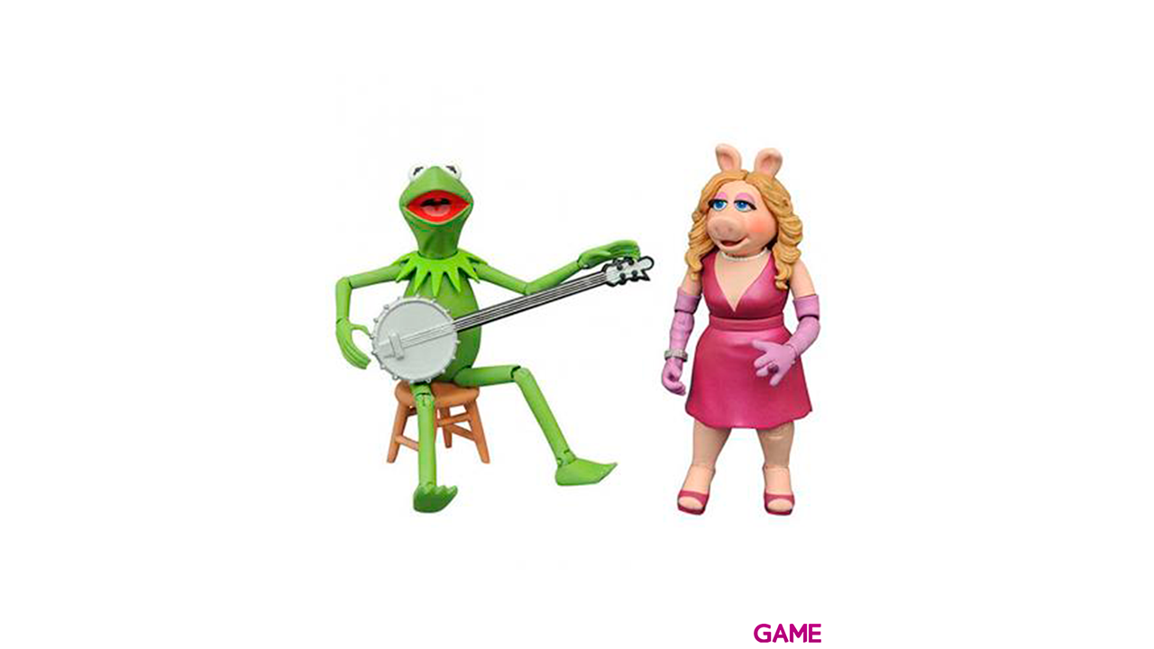 Blister 2 figuras Action Kermit y Miss Piggi Best Of Serie 1 Muppets 13cm-1