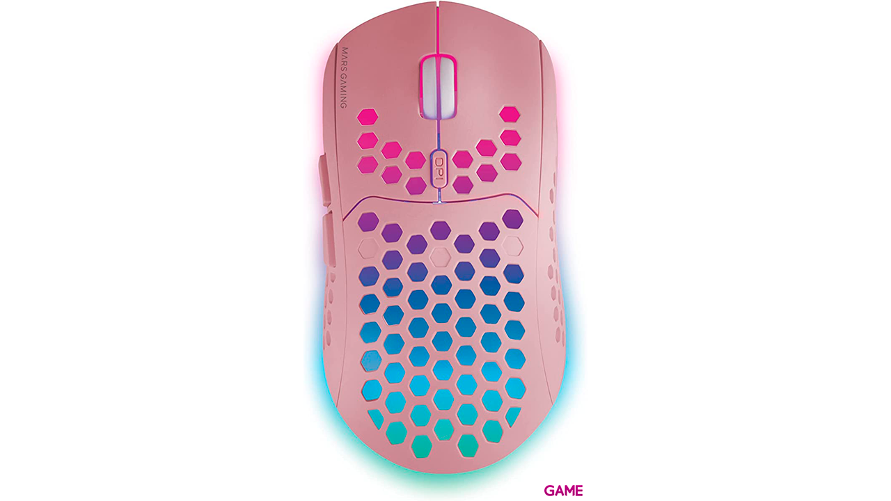 Mars Gaming MMW3P Inalambrico RGB Flow Ultraligero 3200DPI Rosa - Raton Gaming-0