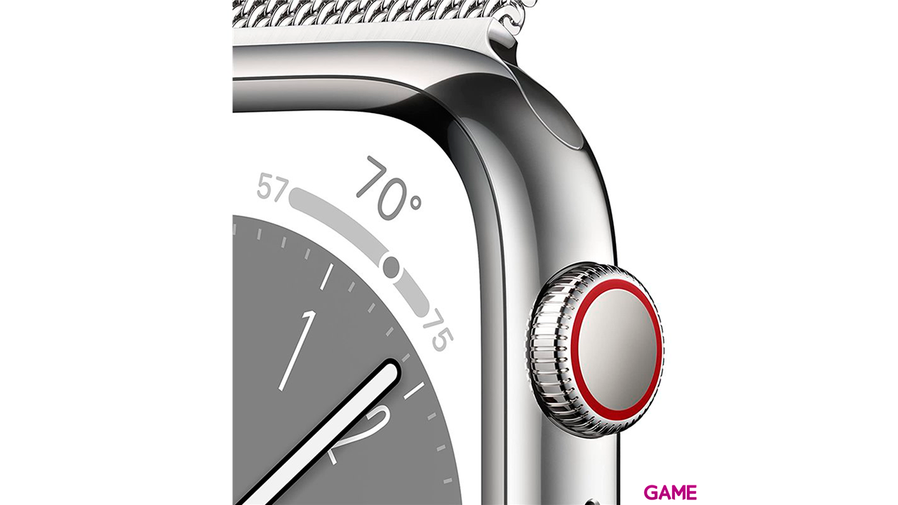 Apple Watch Series 8 OLED 41mm GPS - Celular Plata - Reloj Inteligente-2