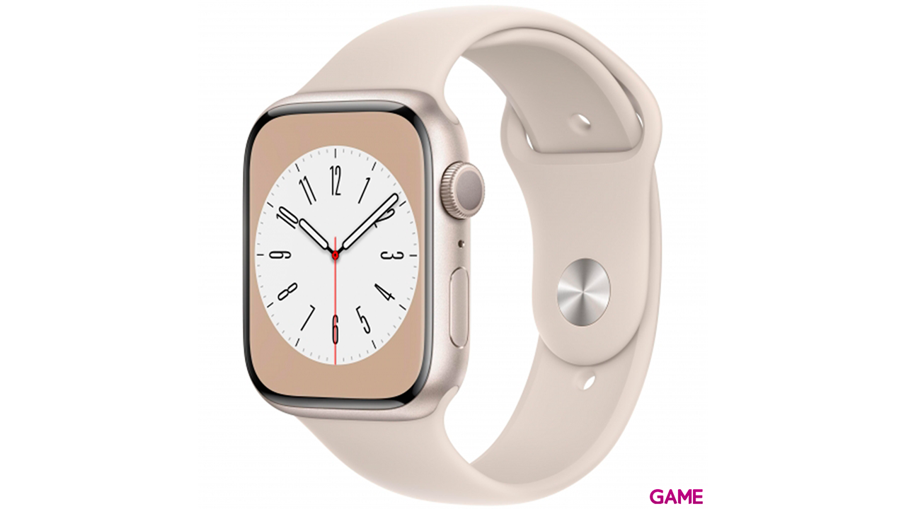 Apple Watch Series 8 OLED 45 mm GPS - Celular Beige - Reloj Inteligente-0