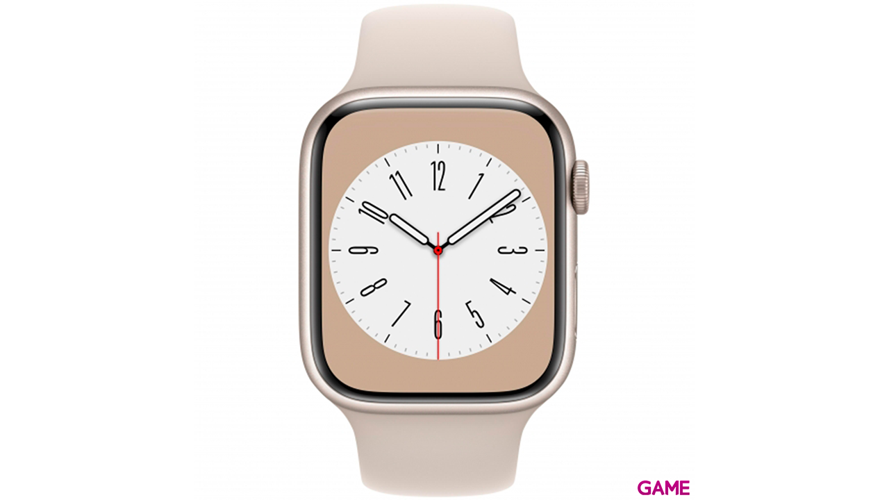 Apple Watch Series 8 OLED 45 mm GPS - Celular Beige - Reloj Inteligente-1