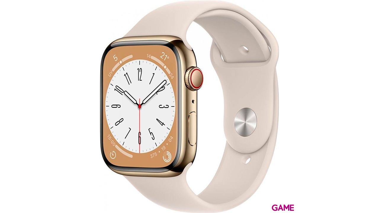 Apple Watch Series 8 OLED 45mm GPS - Celular Oro - Reloj Inteligente-0