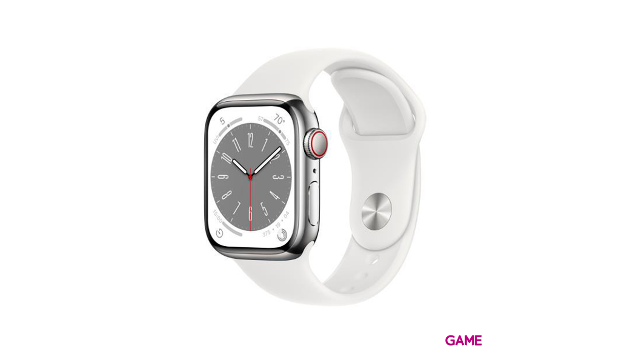 Apple Watch Series 8 OLED 45 mm 4G Plata GPS - Reloj Inteligente-0