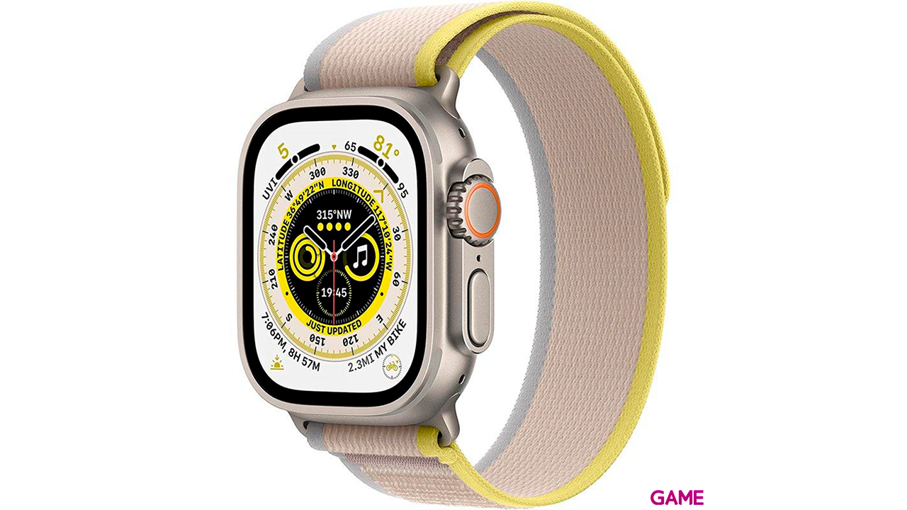Apple Watch Ultra OLED 49mm S/M GPS - Celular  Yellow Black - Reloj Inteligente-0