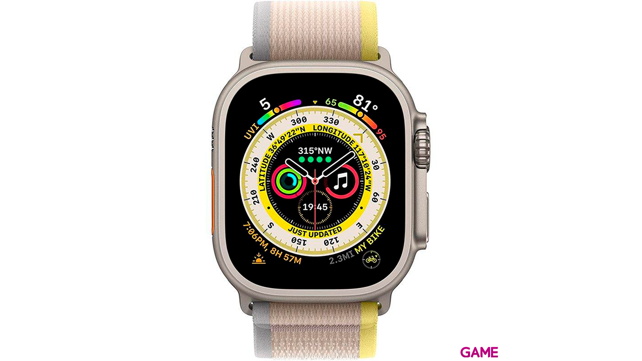 Apple Watch Ultra OLED 49mm S/M GPS - Celular  Yellow Black - Reloj Inteligente-1