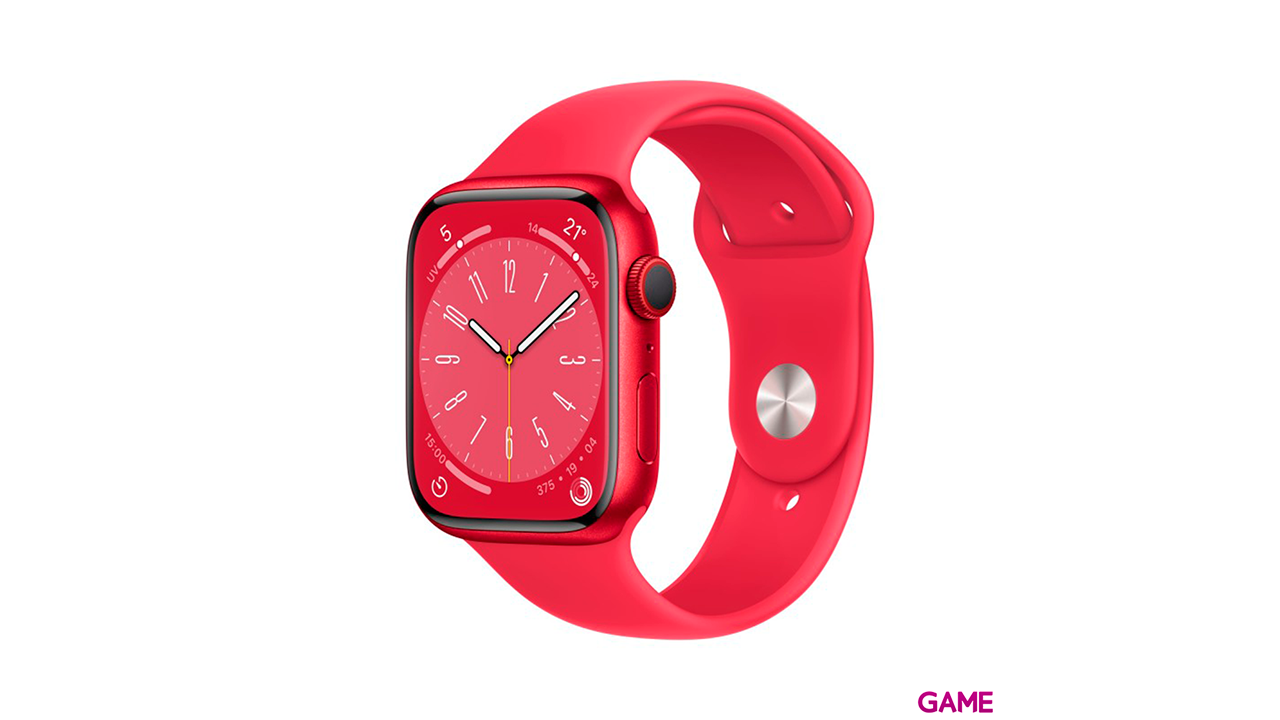 Apple Watch Series 8 OLED 41mm GPS - Celular Rojo - Reloj Inteligente-0