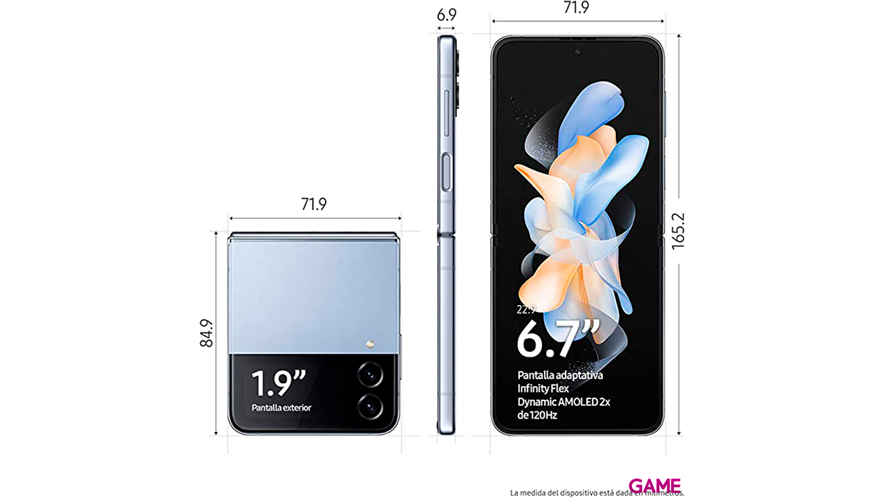 Samsung Galaxy Z Flip4 128GB Azul - Telefono Movil-1