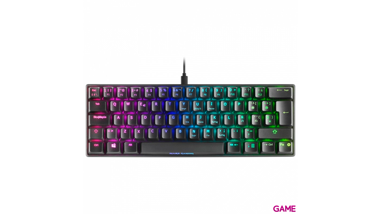 Mars Gaming MKMINIBES Mecánico Ultra-Compacto Full RGB Chroma - Teclado Gaming-0
