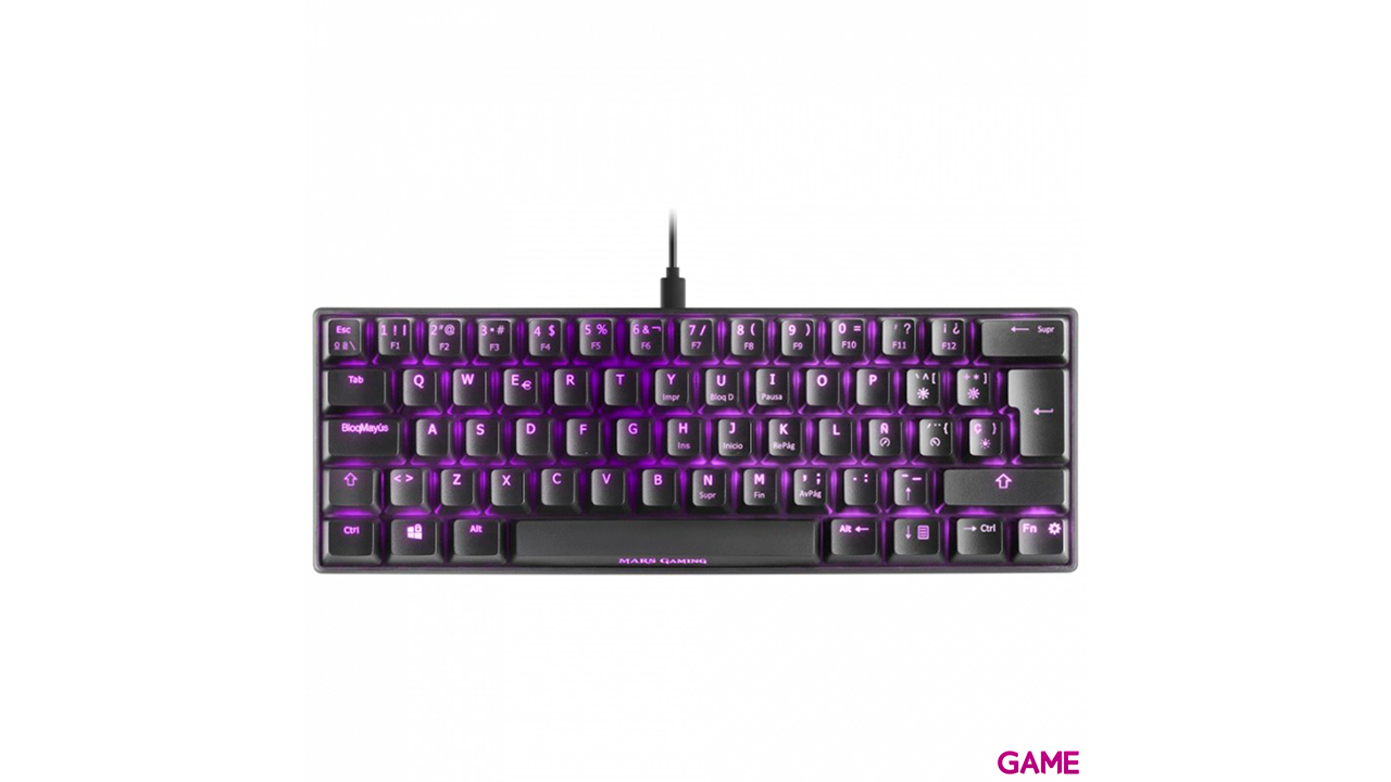Mars Gaming MKMINIBES Mecánico Ultra-Compacto Full RGB Chroma - Teclado Gaming-3