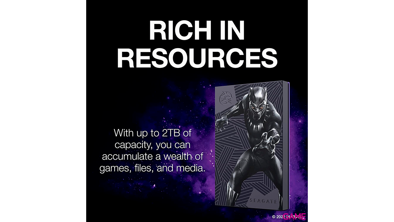 Seagate Firecuda Game Drive 2TB Marvel Black Panther Special Edition - Disco Duro Externo-1