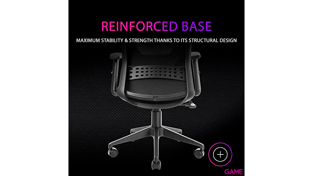 Mars Gaming MGC-ERGO Ergonómica Malla Transpirable Azul - Silla Gaming-3