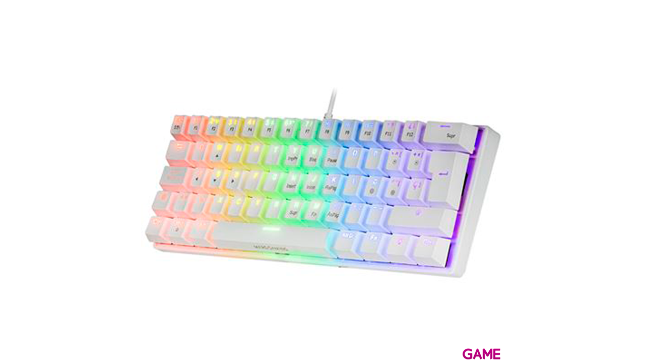 Mars Gaming MK60 Mecánico FRGB Antighosting Switch Mecánico Blanco - Teclado Gaming-1