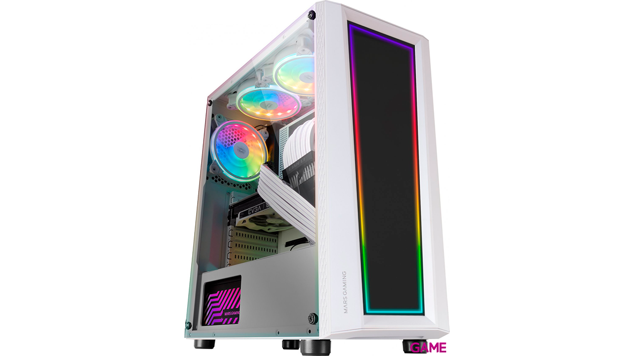 Mars Gaming MC-ART BlancoGaming ATX Doble Cristal Templado Dibujable ARGB - Caja Ordenador-3