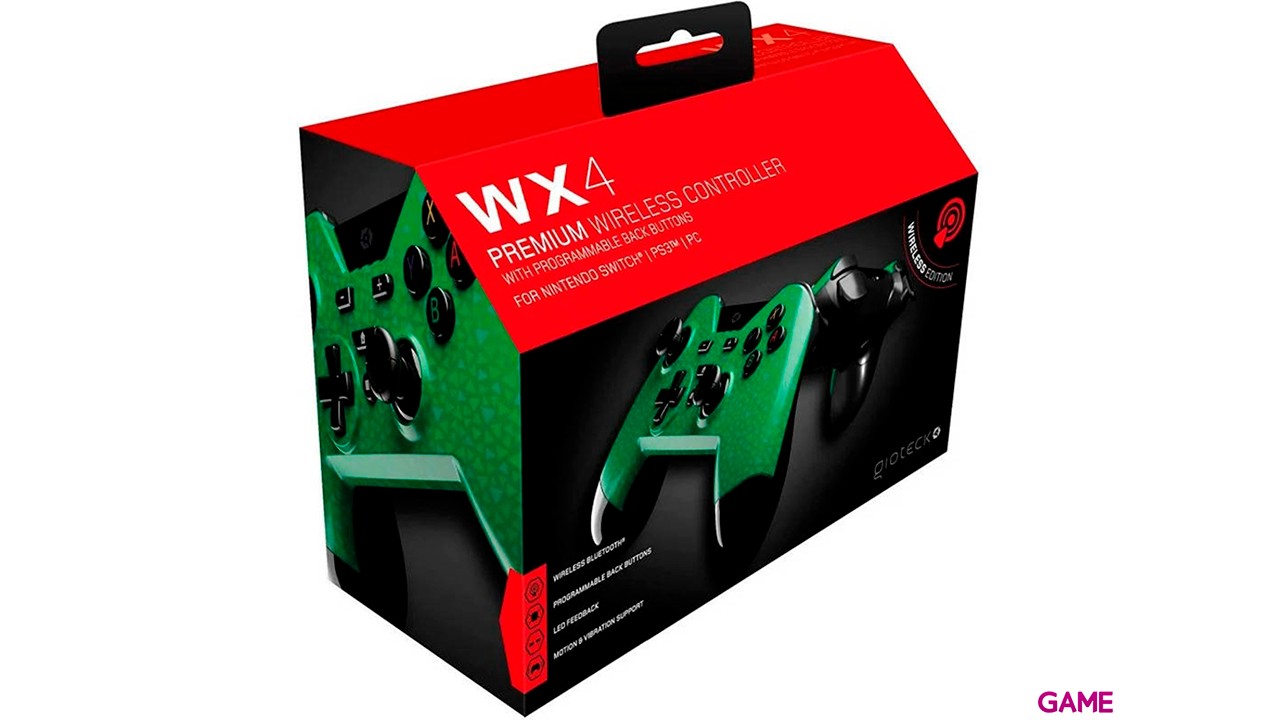 Mando inalambrico WX-4 premium verde Nintendo Switch-3