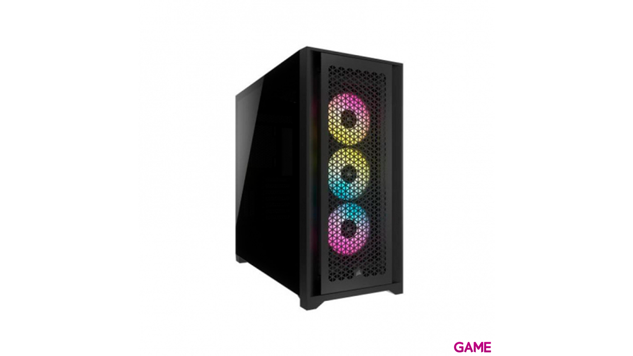 Corsair iCue 5000D RGB Airflow Midi Tower Cristal Templado Negro - Caja Ordenador-0