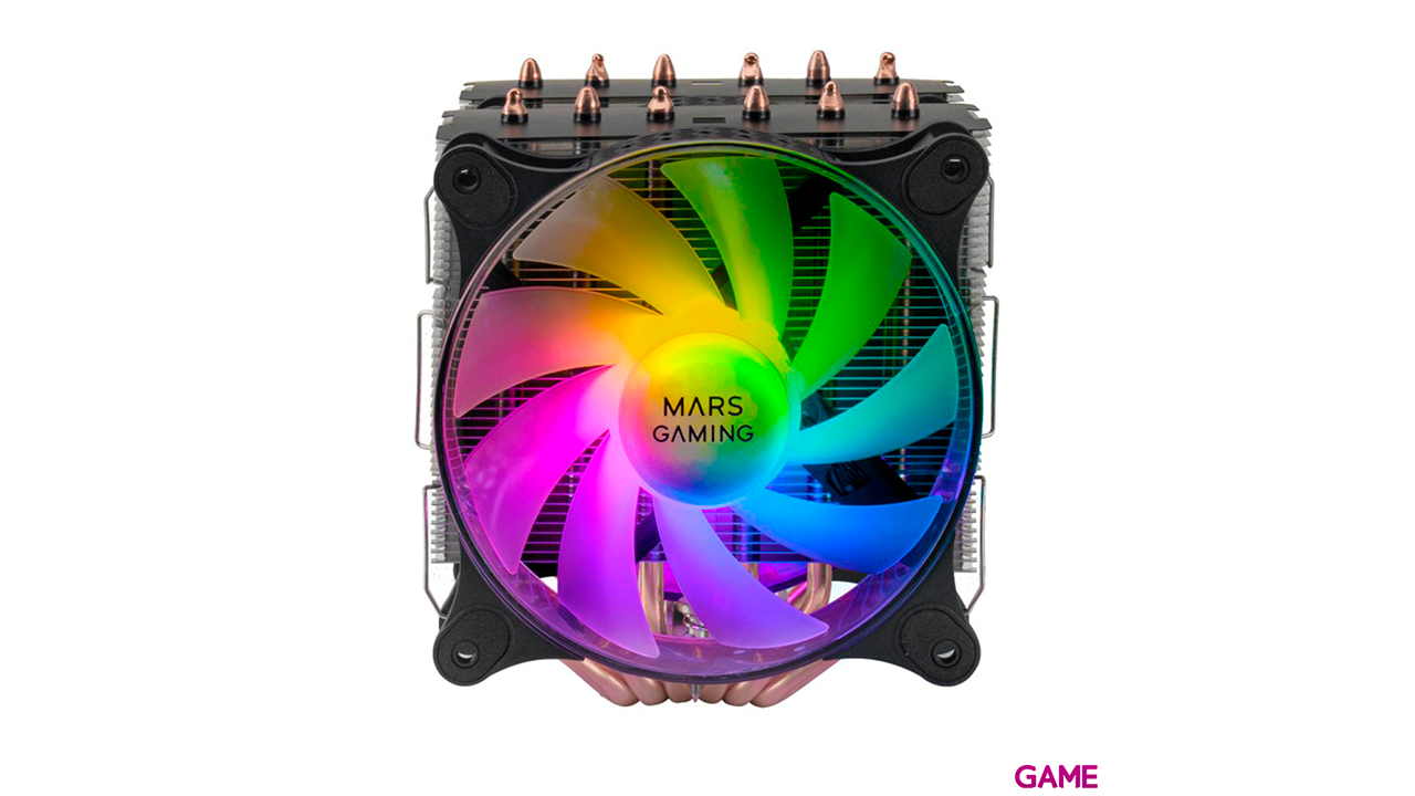 Mars Gaming MCPU-XT 2 Ventiladores ARGB PWM 12cm Negro - Disipador CPU-2