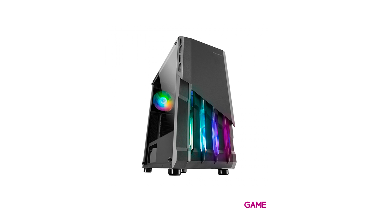 Mars Gaming MC-X2 Gaming ATX Frontal Acero FRGB Ventana Lateral Completa Negro - Caja Ordenador-2