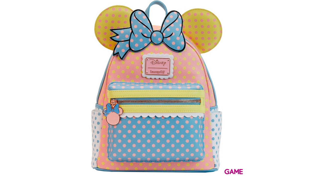 Mochila Pastel Polka Dot Minnie Mouse Disney-0