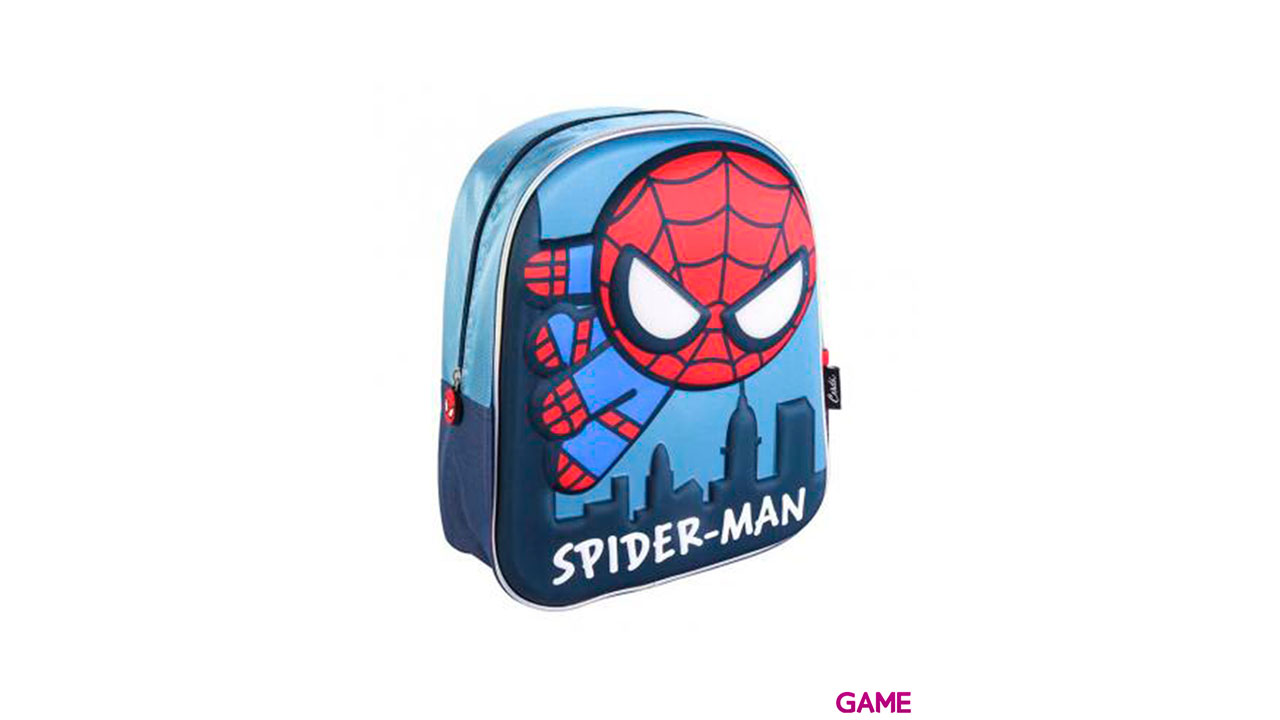 Mochila 3D luces Spiderman Marvel 31cm-0