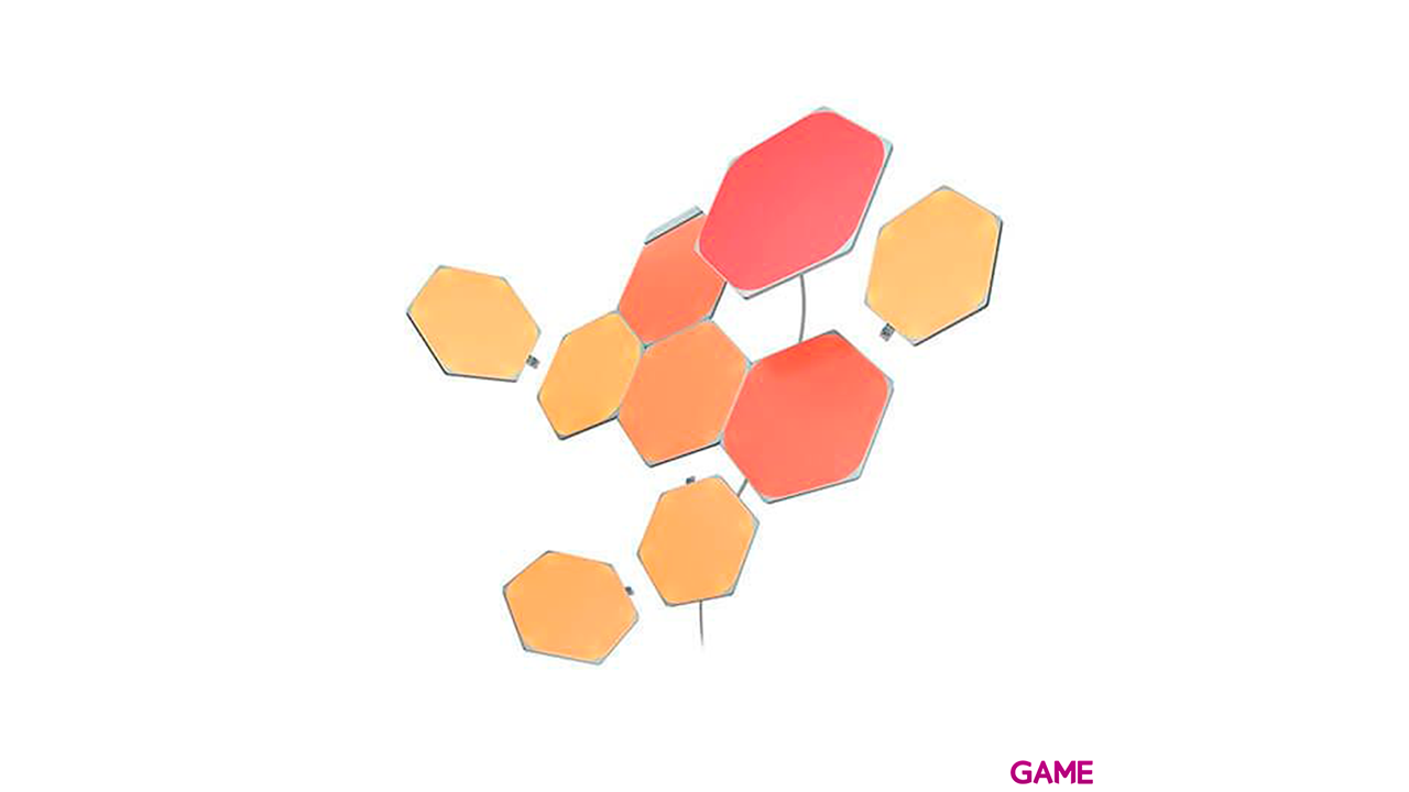 Nanoleaf Shapes Hexagons Starter Kit 9Uds - Iluminacion-0