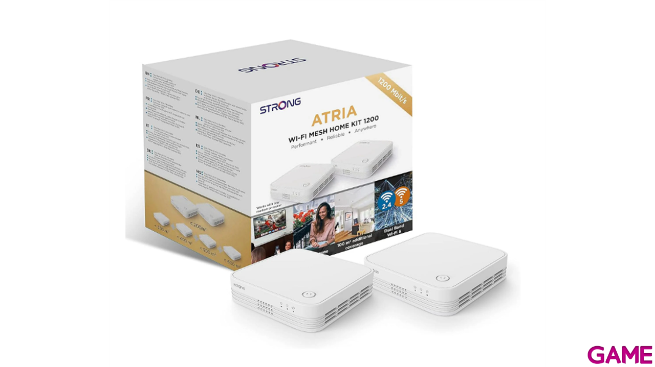 Strong WI-FI Mesh Home Kit 1200 2,4 GHz 5 GHz Wi-Fi 5 80211ac Blanco ...