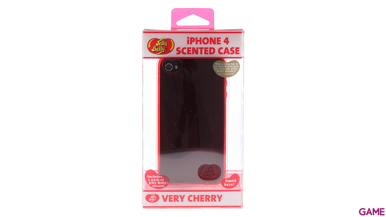 Carcasa Jelly Belly iPhone 4 Very Cherry rojo-1