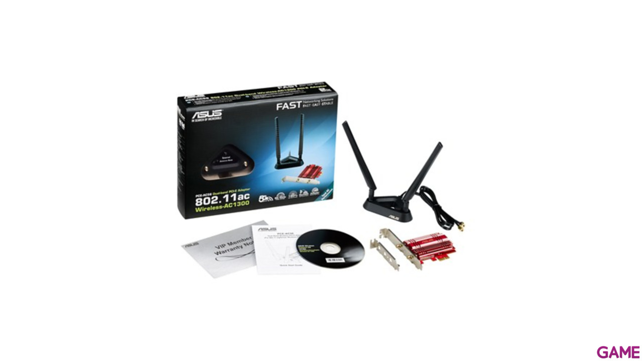 ASUS PCE-AC56 - Tarjeta Red WiFi PCIe AC1300-4