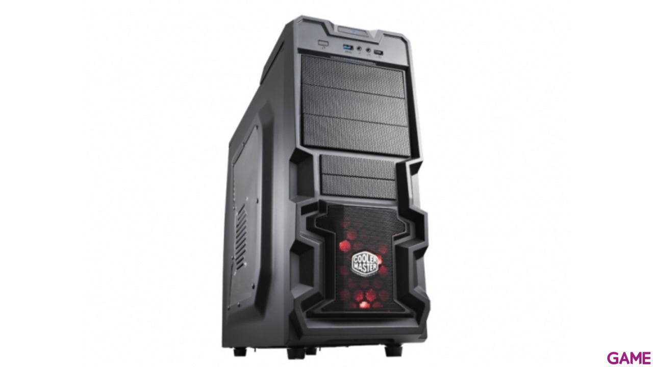 Cooler Master K380 Negra LED Rojo - Ventana - ATX Mid Tower-6