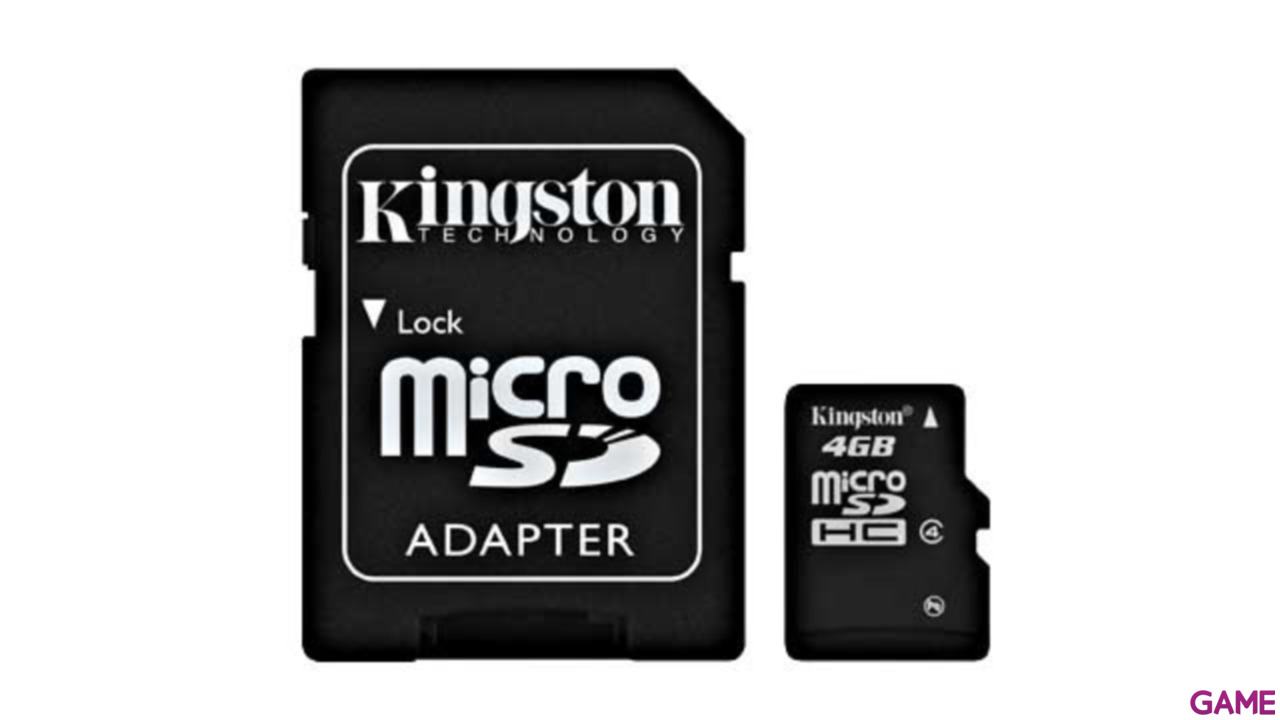 Kingston Microsdhc 4Gb  + Adaptador Minisd & Sd-0