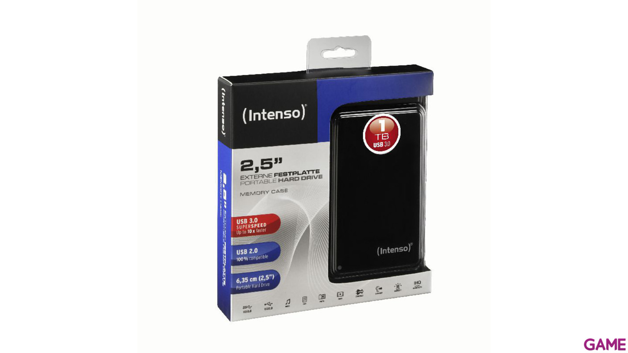 Intenso HDD Externo 1TB 2.5´´ USB 3.0 Negro - Disco Duro Externo-2