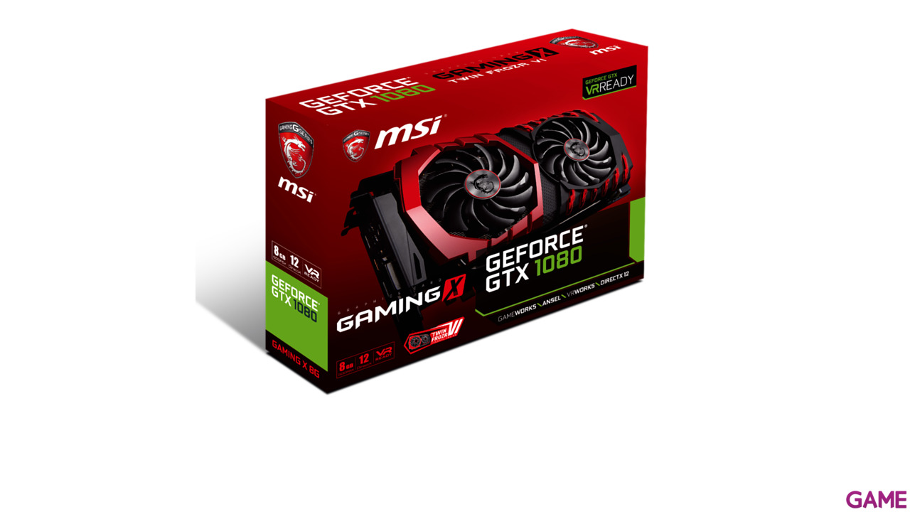 MSI GeForce GTX 1080 Gaming X 8GB GDDR5X - Tarjeta Gráfica Gaming-15