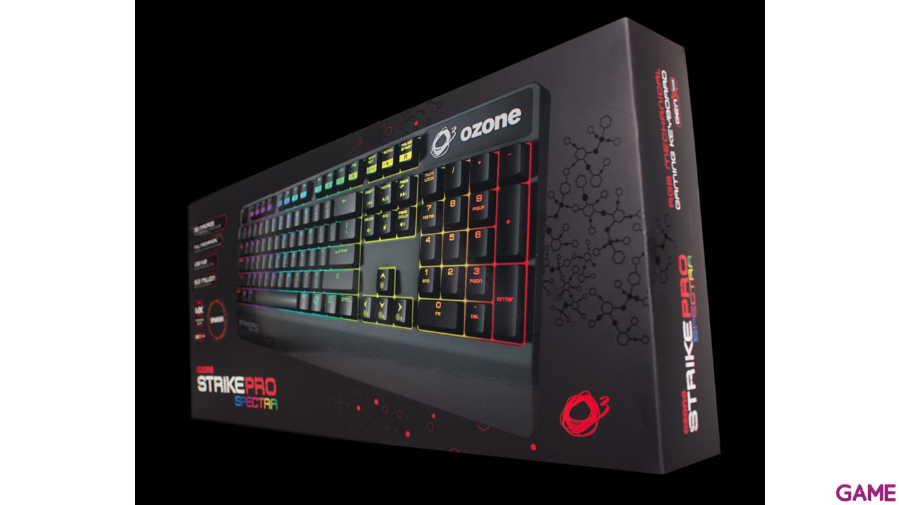OZONE Strike Pro Spectra Mecánico Cherry MX Red RGB - Teclado Gaming-20