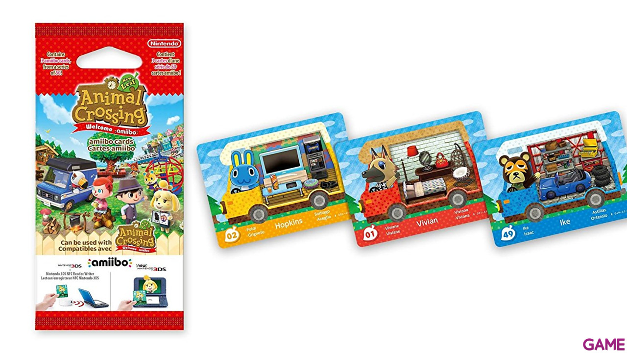 Pack 3 Tarjetas amiibo Animal Crossing New Leaf-1