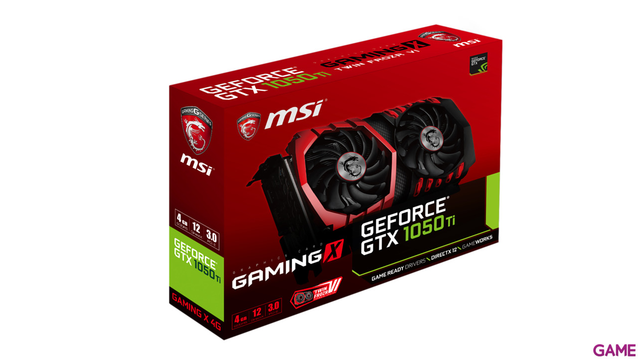 MSI GeForce GTX 1050 Ti Gaming X 4GB GDDR5-14