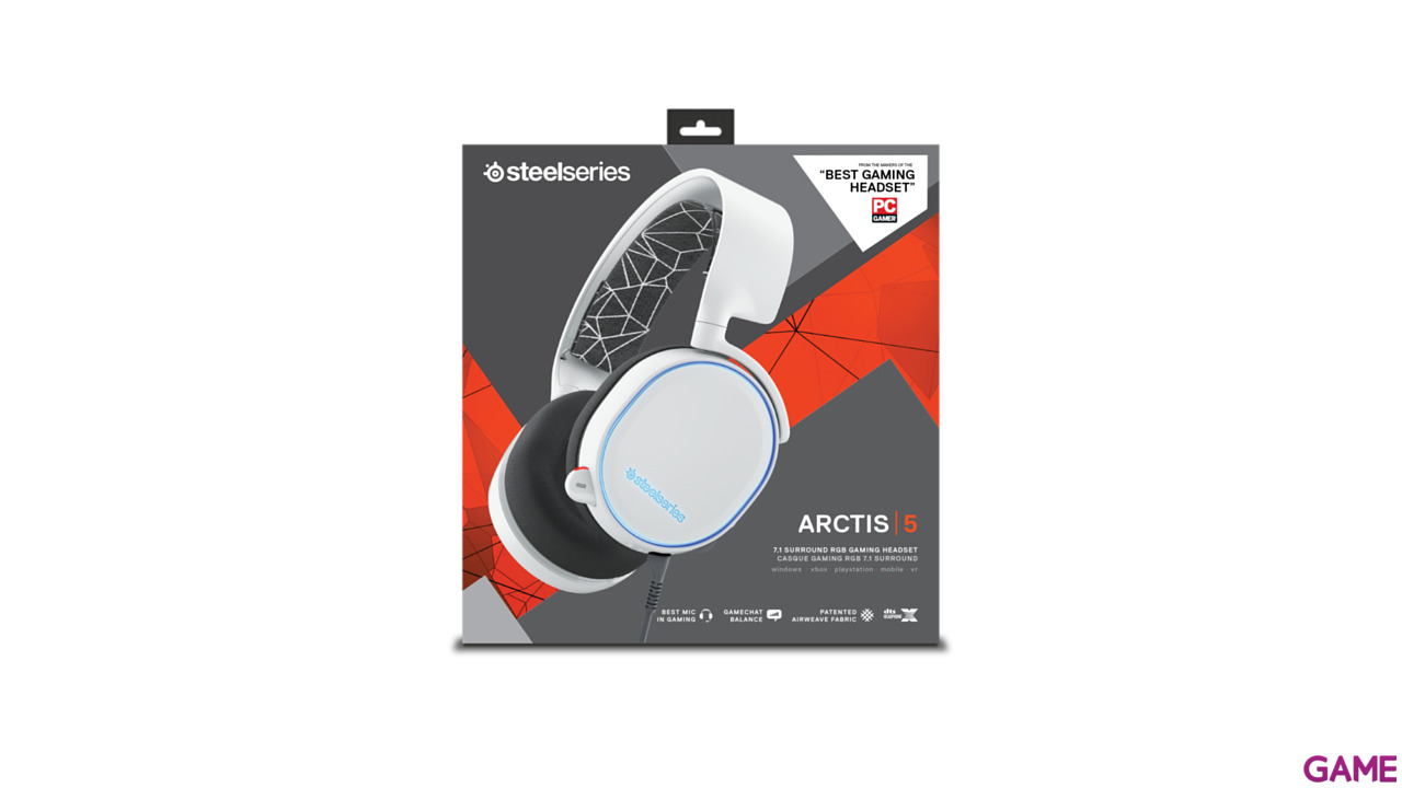 SteelSeries Arctis 5 Blanco RGB 7.1 Surround - Auriculares Gaming-12