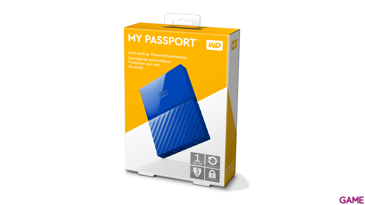 Western Digital My Passport 1TB Azul - Disco duro externo USB 3.0-6