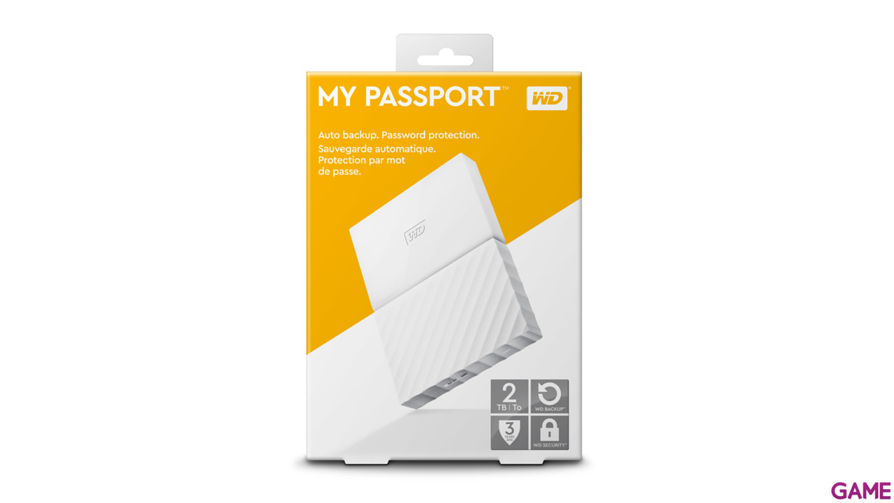 Western Digital My Passport 2TB Blanco - Disco duro externo USB 3.0-8