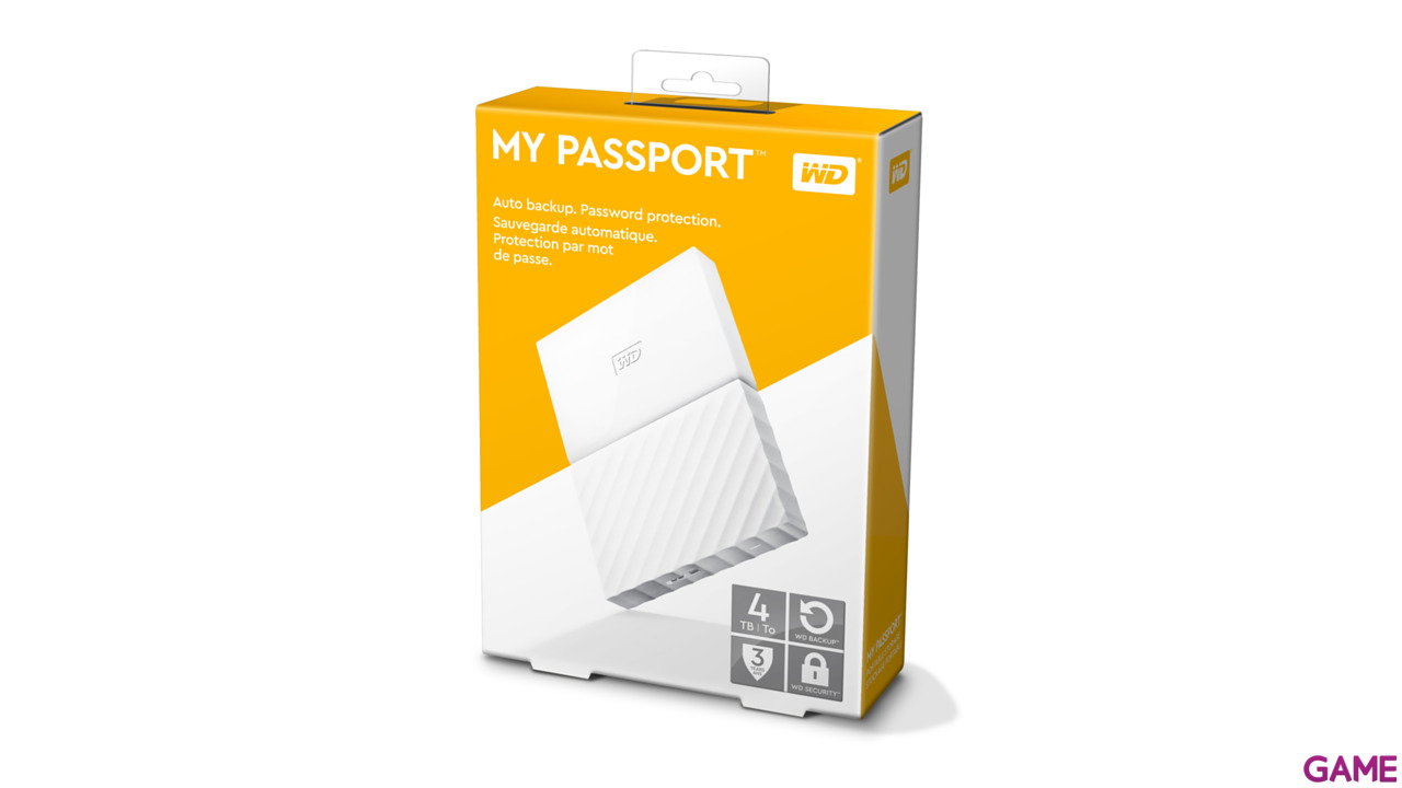 Western Digital My Passport 4TB Blanco - Disco duro externo USB 3.0-7