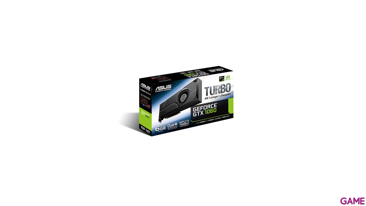 ASUS GeForce GTX 1060 Turbo 6GB GDDR5 - Tarjeta Gráfica Gaming-1